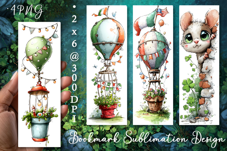 St Patricks Day Bookmark, Sublimation Design
