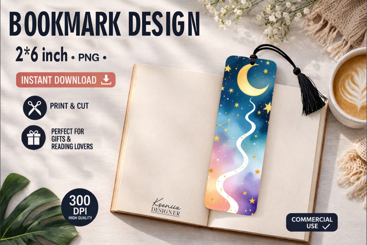 Celestial Printable Bookmark|Easy to Print at Home