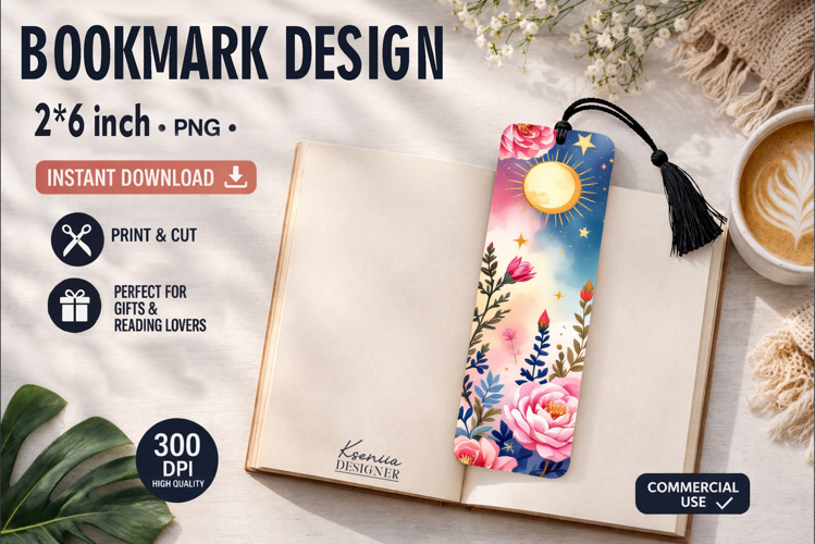 Celestial Printable Bookmark|Easy to Print at Home