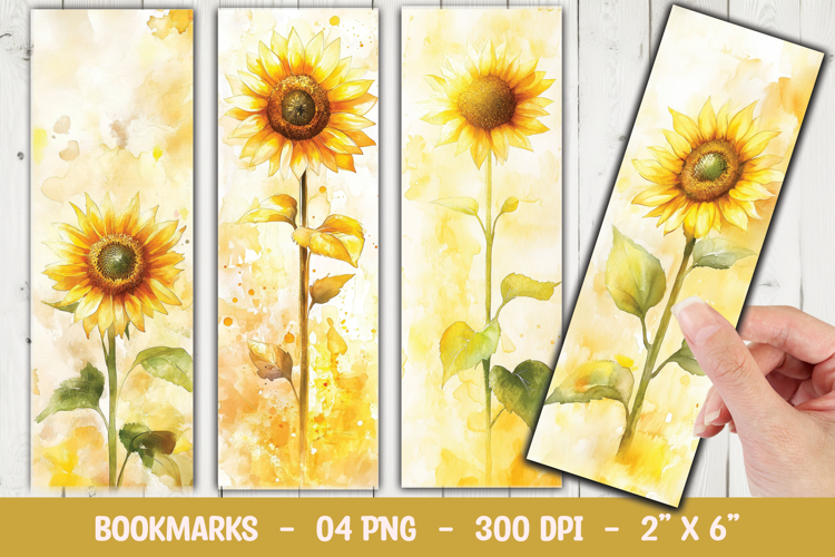 Sunflower Garden Bookmark Sublimation example image 1