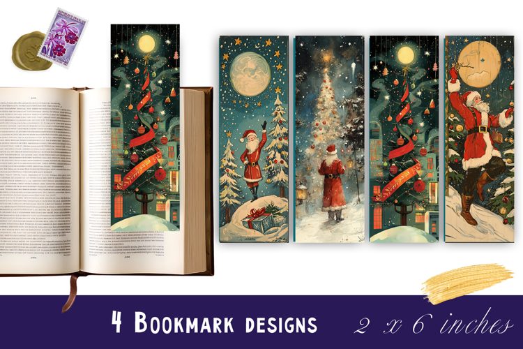 Christmas tree bookmark, winter printable kids book crafts
