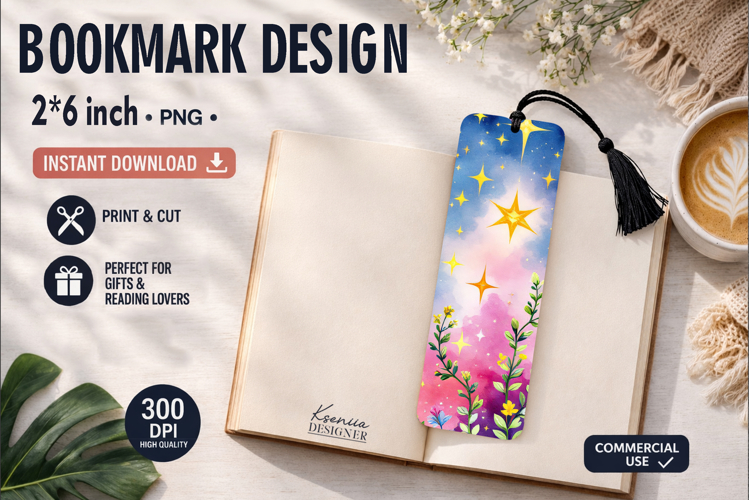 Celestial Printable Bookmark|Easy to Print at Home