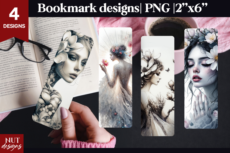 Elegant Fantasy Bookmark Ethereal Floral Lady Bookmarks