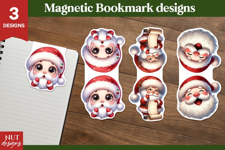 Christmas Magnetic Bookmark Funny Christmas Santa Claus