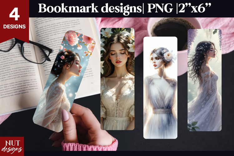 Elegant Fantasy Bookmark Dreamy Floral Lady Bookmarks
