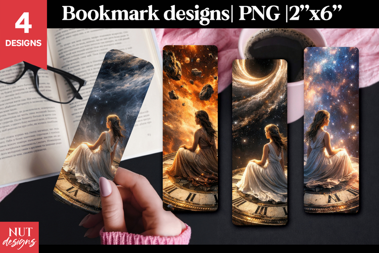 Fantasy Bookmark printable Celestial Girl Galaxy Bookmark