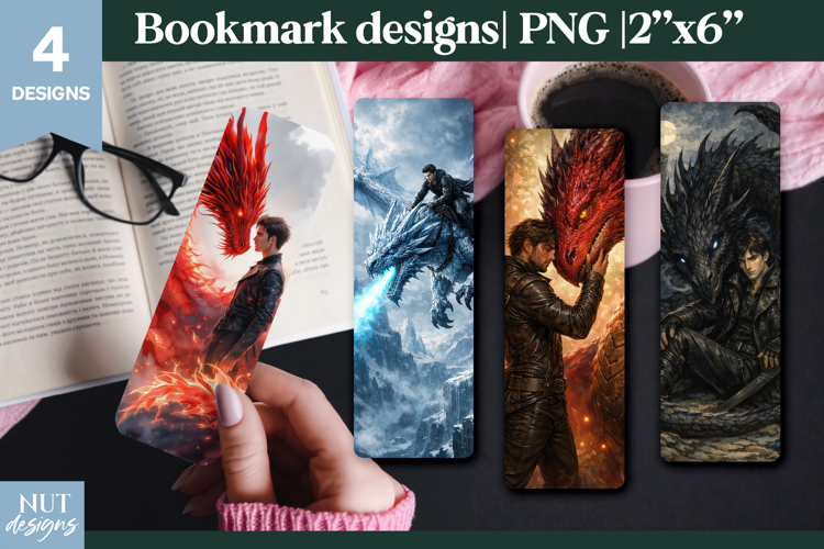 Fantasy Rider Dragon Bookmark PNG Fantasy Bookmarks