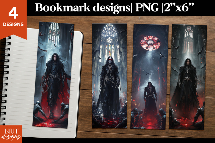 Mystical Bookmark Halloween brutal vampire bookmark