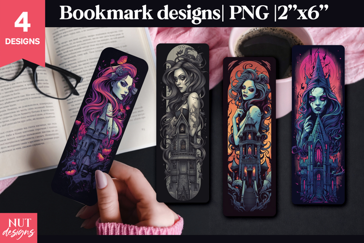 Gothic Haunted Woman Woman Bookmark PNG Gothic bookmark
