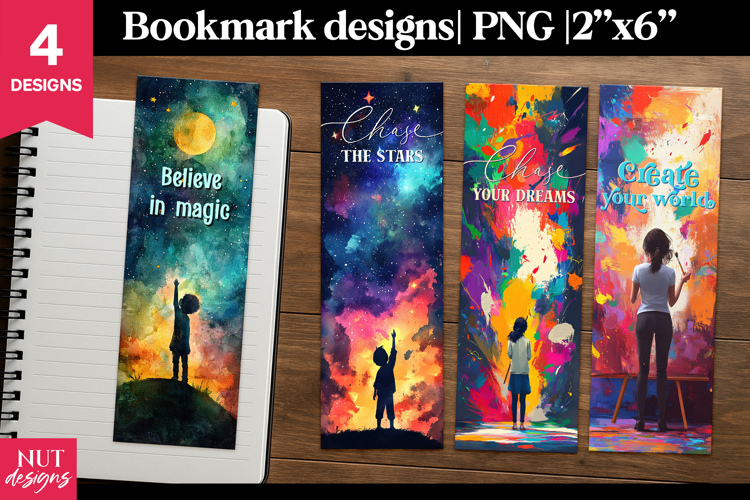Motivational bookmark, affirmation positive quotes PNG
