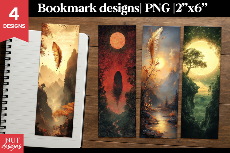 Fantasy Feather Bookmark celestial fantasy bookmark PNG