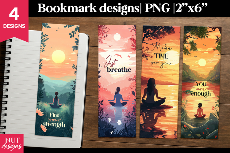 Meditation, Yoga, affirmation bookmark, positive quote PNG