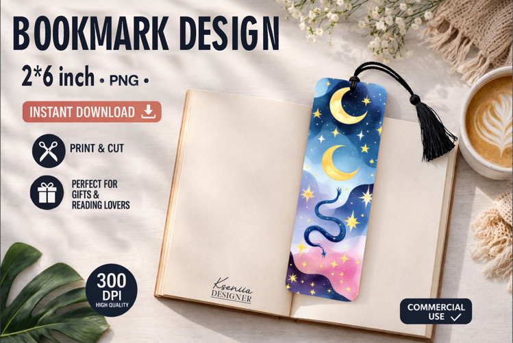 Celestial Printable Bookmark|Easy to Print at Home