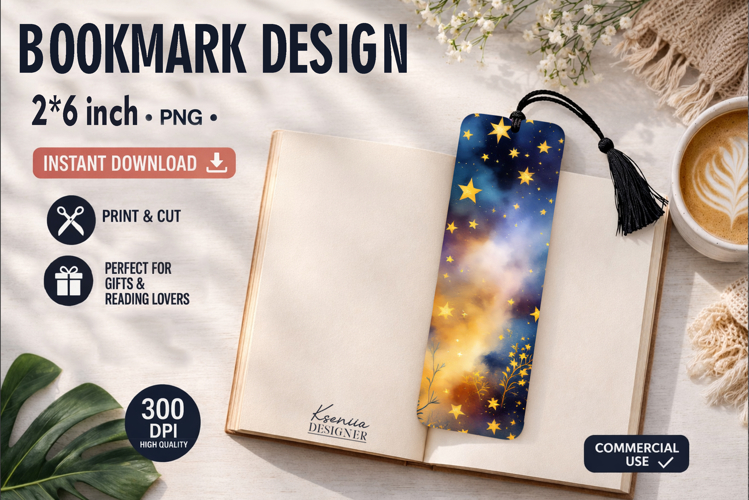 Celestial Printable Bookmark|Easy to Print at Home