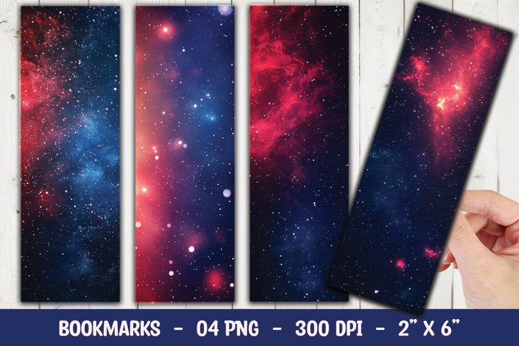 Dark Galaxy Sky Bookmark Sublimation example image 1