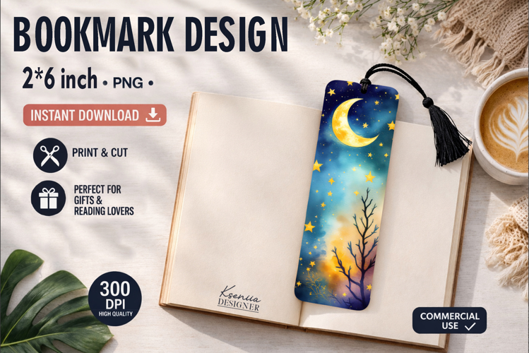 Celestial Printable Bookmark|Easy to Print at Home