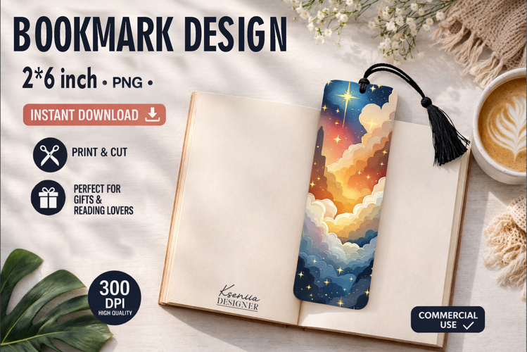 Celestial Printable Bookmark|Easy to Print at Home