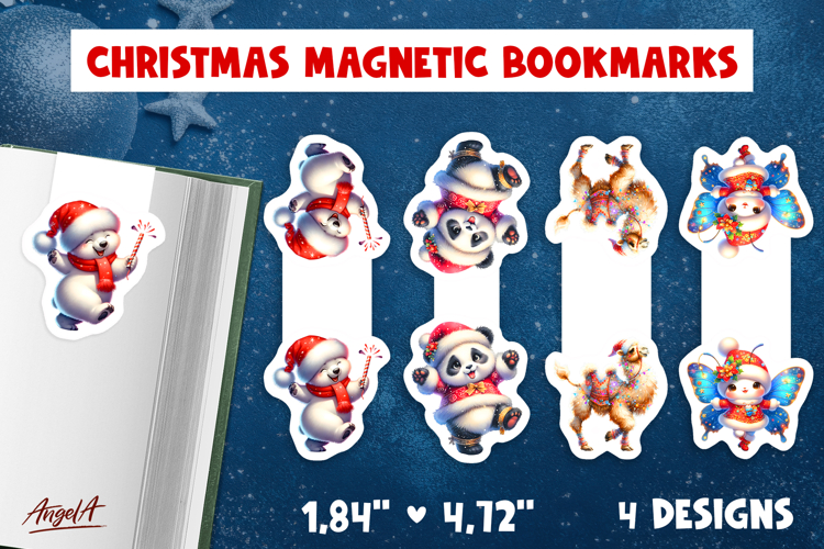 Christmas magnetic bookmark Funny dancing animal bookmarks