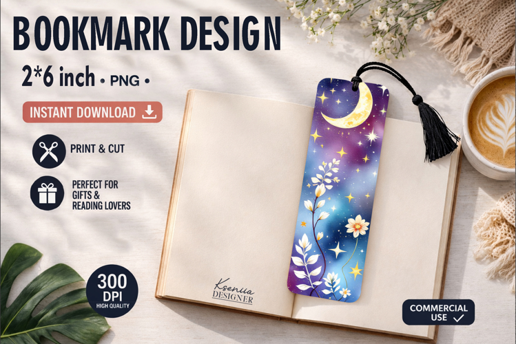 Celestial Printable Bookmark|Easy to Print at Home