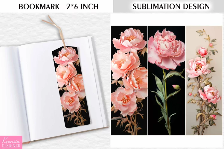 Flower Bookmark Sublimation Design|Vintage Floral Printable
