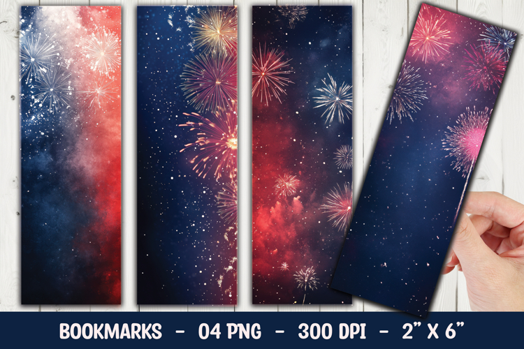 Galaxy Firework Sky Bookmark Sublimation example image 1