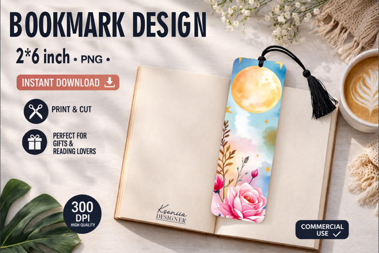 Celestial Printable Bookmark|Easy to Print at Home