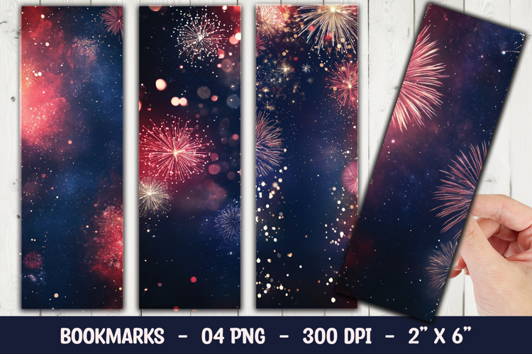 Spark Galaxy Night Bookmark Sublimation example image 1
