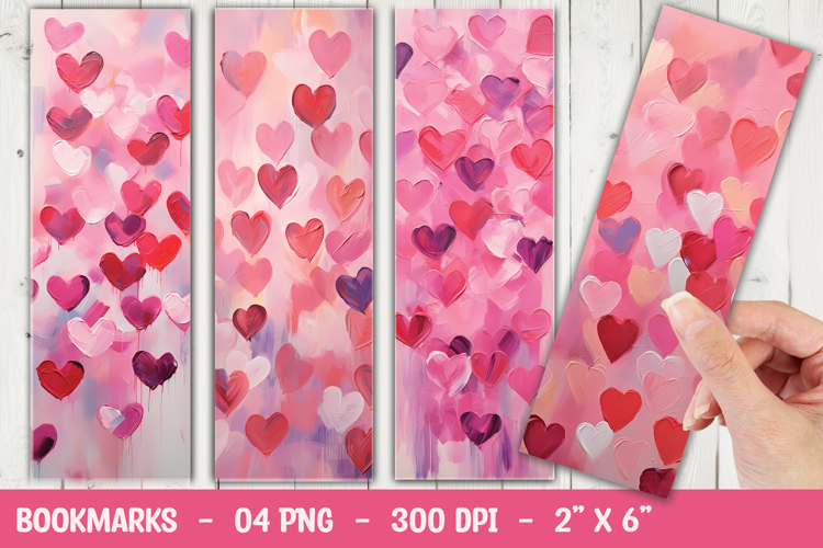 Pink Hearts Clipart Image 2