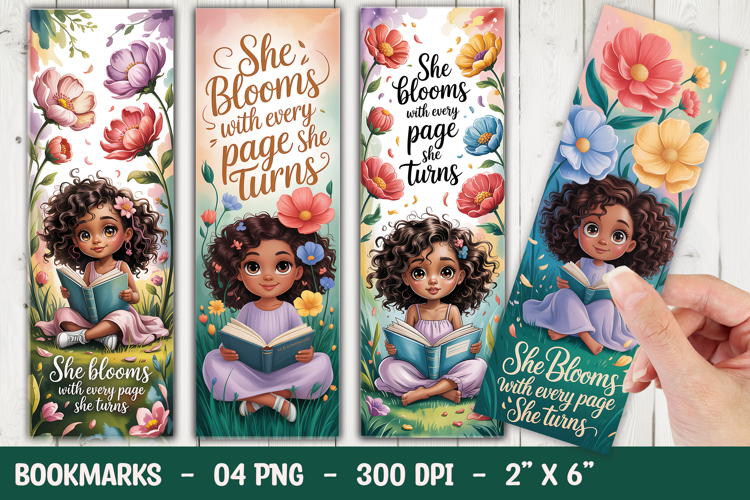 Bloom Girl Bookmark Sublimation