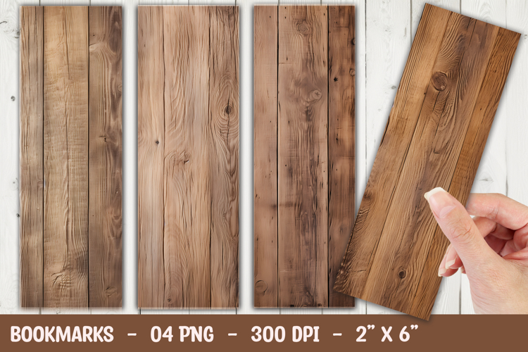 Wooden texture Bookmark sublimation png
