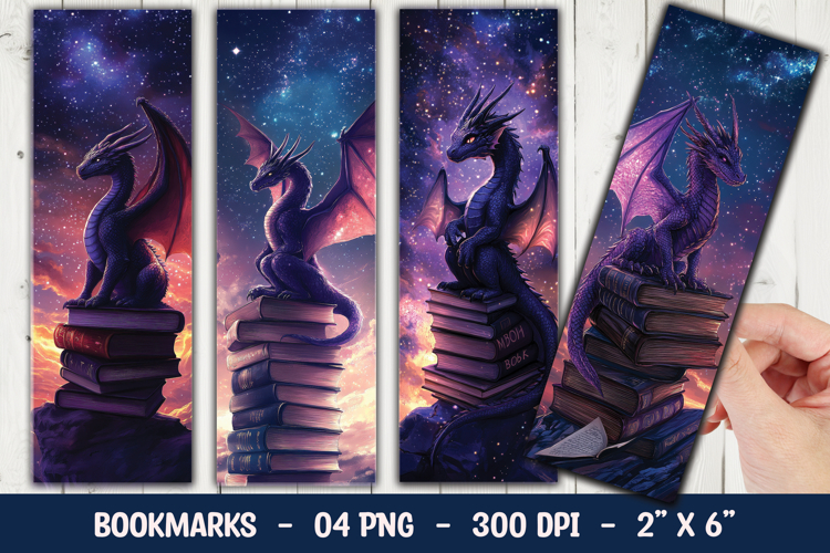 Magic Book Stack Bookmark Sublimation example image 1
