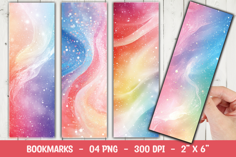 Pastel Swirl Gradient Bookmark Sublimation example image 1