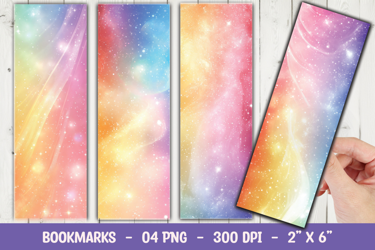 Soft Rainbow Gradient Bookmark Sublimation example image 1