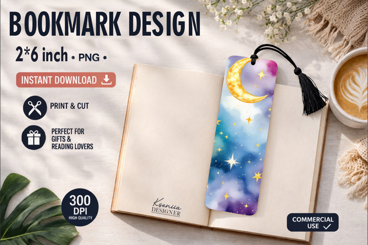 Celestial Printable Bookmark|Easy to Print at Home