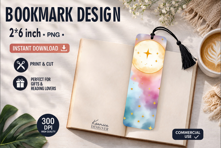 Celestial Printable Bookmark|Easy to Print at Home