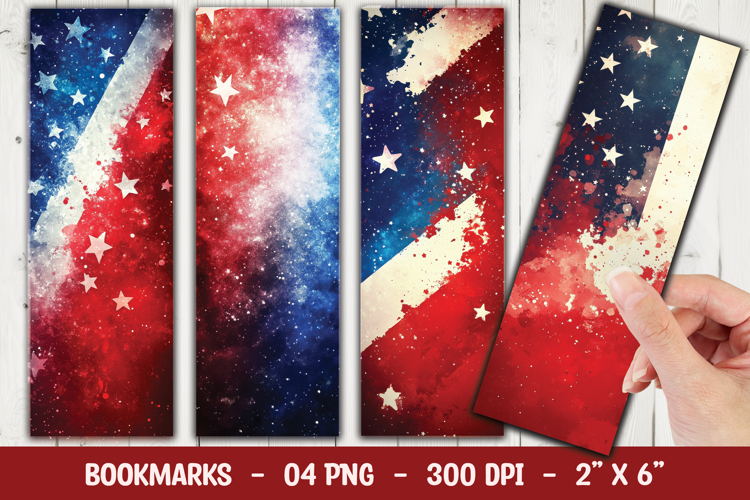 Star Stripe Galaxy Bookmark Sublimation example image 1