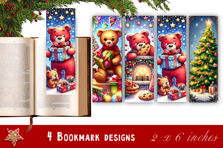 Winter Bookmarks PNG Printable | Christmas bookmarks
