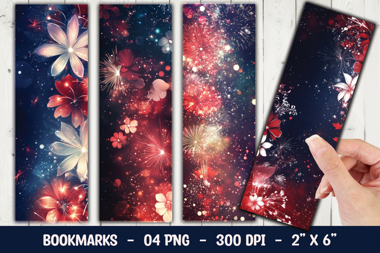 Floral Starry Sky Bookmark Sublimation example image 1
