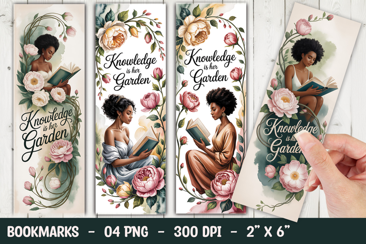 Floral Lady Bookmark Sublimation