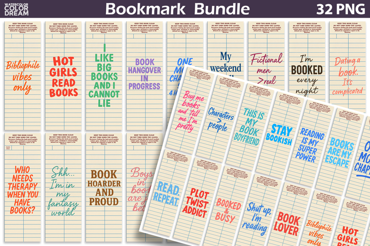 Funny Library Card Bookmarks Bundle | Reading Sublimation