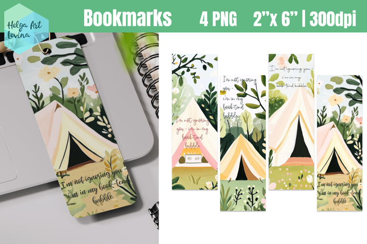 Bookmarks Printable, Camping Quotes PNG