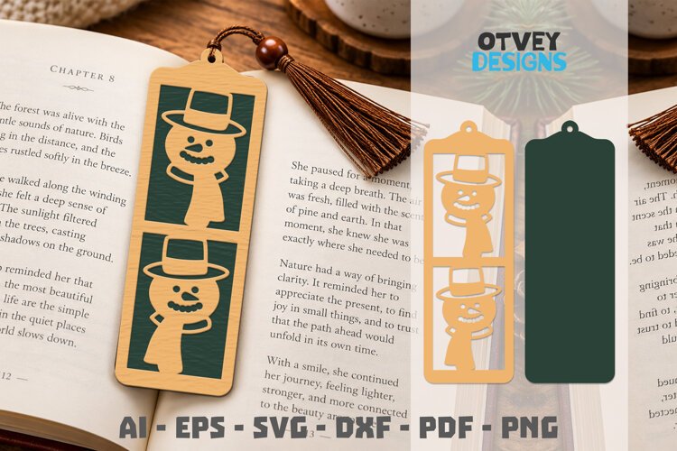 Bookmark Christmas Lasercut example image 1