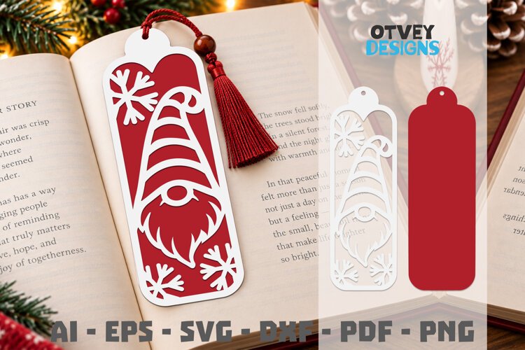 Bookmark Christmas Papercut example image 1