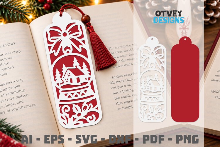 Bookmark Christmas Papercut example image 1