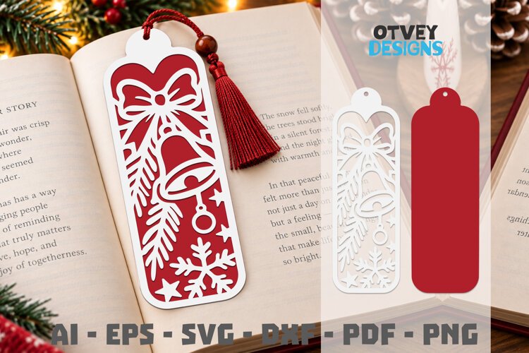 Bookmark Christmas Papercut example image 1