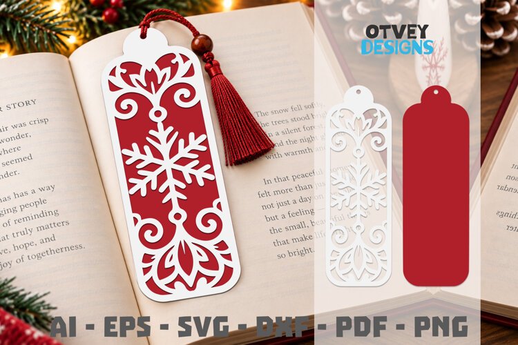 Bookmark Christmas Papercut example image 1