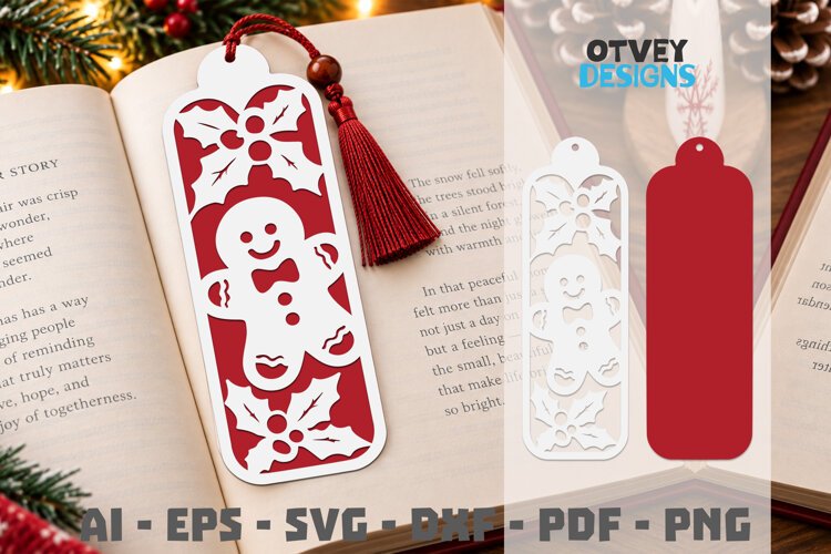 Bookmark Christmas Papercut example image 1