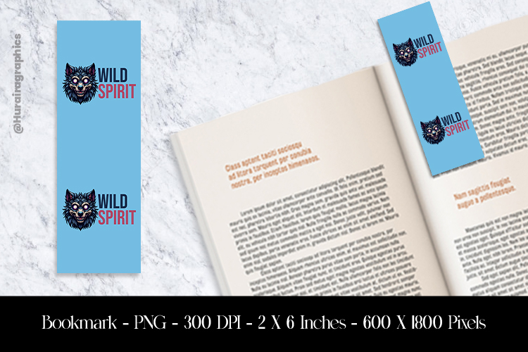 Wild Spirit Bookmark Sublimation Design PNG
