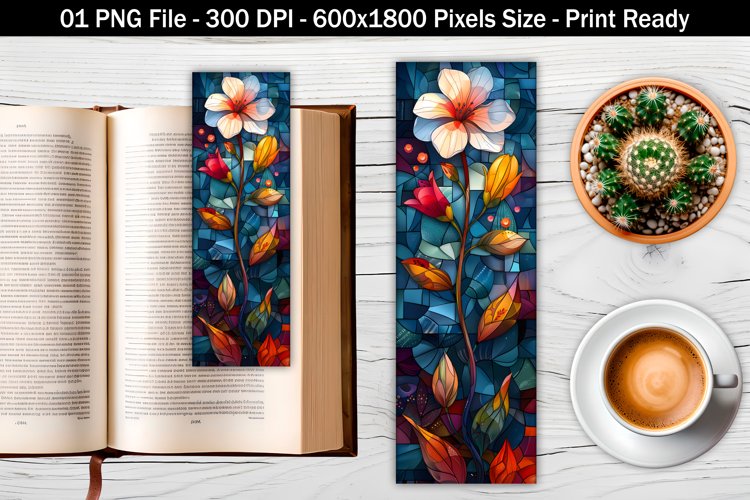 Whimsical jasmine flower art bookmark | Bookmark Sublimation