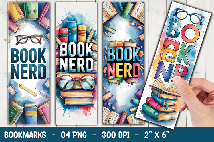 Watercolor books bookmark sublimation | watercolor bookmark